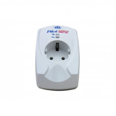 Surge protector ZIS Pilot Single, 1 outlet, 16A, microprocessor, white