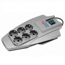 Surge protector ZIS Pilot X-Pro 7m, 6 outlets, microprocessor, white