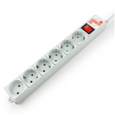 Surge protector Power Cube 5m 6 outlets (gray) 10A / 2.2kW