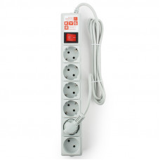 Surge protector Power Cube 5m 6 outlets (gray) 10A / 2.2kW