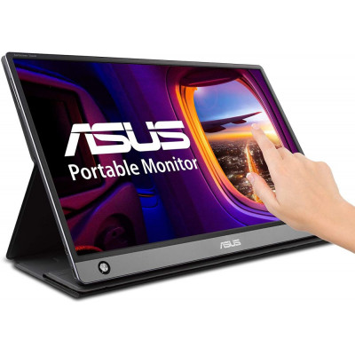 Монитор Asus 15.6" Portable MB16AMT черный IPS LED 16:9 M/M матовая 250cd 178гр/178гр 1920x1080 USB Touch
