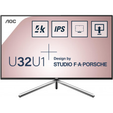 Монитор AOC 31.5" Value Line U32U1 черный IPS LED 16:9 HDMI M/M матовая HAS Pivot 600cd 178гр/178гр 3840x2160 DisplayPort FHD USB 10.3кг