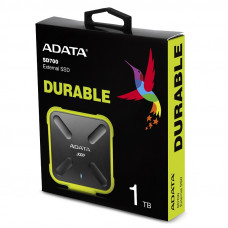 Твердотельный диск 1TB A-DATA SD700, External, USB 3.1, [R/W -440/430 MB/s] 3D-NAND, желтый