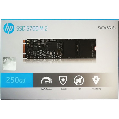 Твердотельный диск 250GB HP S700 М.2, SATA III, 3D TLC [R/W - 560/510 MB/s]