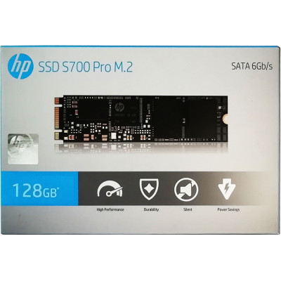 Твердотельный диск 128GB HP S700 Pro M.2, SATA III, 3D TLC [R/W - 563/512 MB/s]