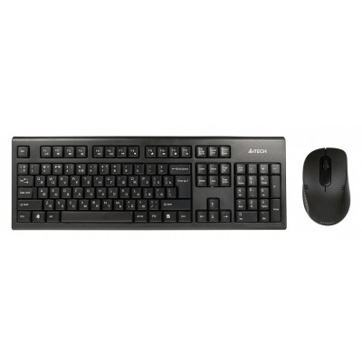 Клавиатура + мышь A4Tech 7100N клав:черный мышь:черный USB беспроводная