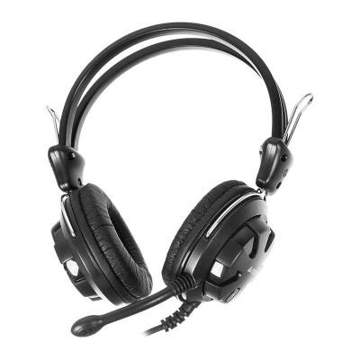Наушники с микрофоном A4Tech HS-28 черный 1.8м накладные оголовье (HS-28 (BLACK))