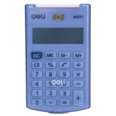 Калькулятор карманный Deli E39217/BLUE синий 8-разр.