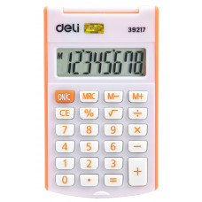 Калькулятор карманный Deli E39217/OR оранжевый 8-разр.