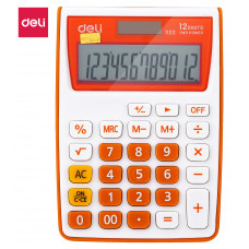 Калькулятор настольный Deli E1122/OR оранжевый 12-разр.