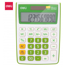 Калькулятор настольный Deli E1238/GRN зеленый 12-разр.