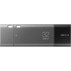 Флеш Диск Samsung 32Gb DUO Plus MUF-32DB/APC USB3.1 серебристый