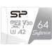 Флеш карта microSD 64GB Silicon Power Superior Pro A2 microSDXC Class 10 UHS-I U3 Colorful 100/80 Mb/s (SD адаптер)