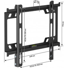 Кронштейн для телевизора Holder F2617-B черный 22"-40" макс.25кг настенный фиксированный