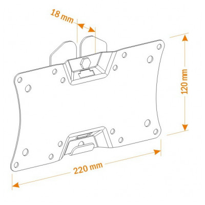 Кронштейн для телевизора Holder LCDS-5060 черный глянец 19"-32" макс.30кг настенный фиксированный