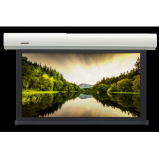 [LMBC-100205] Экран с электроприводом Lumien Master Business Control 177х224 см, (раб.область 161х216 см) (106") Matte White, чёрн.кайма по периметру, верх.кайма 10 см, цвет корпуса белый 4:3. В комплекте триггер., RS232, IR, RF управл.