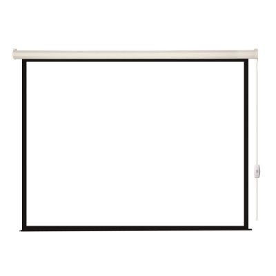 [LEC-100112] Экран с электроприводом Lumien Eco Control 198x300 см (раб. область 164х292 см) Matte White, верх.кайма 17 см, черная кайма по периметру 16:9