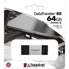 Флеш Диск Kingston 64Gb DataTraveler 80 DT80/64GB USB3.0 черный