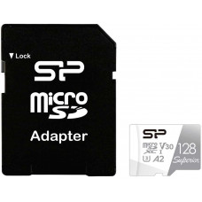 Флеш карта microSDXC 128Gb Class10 Silicon Power SP128GBSTXDA2V20SP Superior + adapter