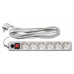 Сетевой фильтр Buro 600SH-16-5-W 5м (6 розеток) белый (коробка)