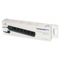 Сетевой фильтр Ippon BK252-16 5м (6 розеток) черный (коробка)