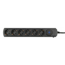 Сетевой фильтр Ippon BK252-16 5м (6 розеток) черный (коробка)