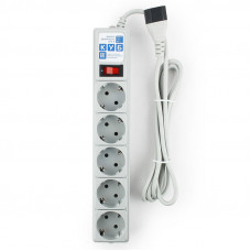Сетевой фильтр Powercube SPG-B-6Ext 1.9м (5 розеток) серый (коробка)