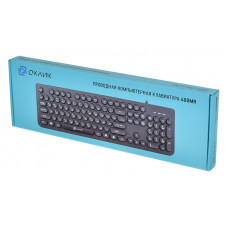 Клавиатура Оклик 400MR черный USB slim