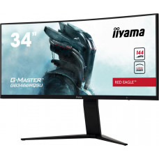 Монитор Iiyama 34" Red Eagle GB3466WQSU-B1 черный VA LED 1ms 21:9 HDMI M/M матовая HAS 400cd 178гр/178гр 3440x1440 DisplayPort UWQHD USB 9.5кг