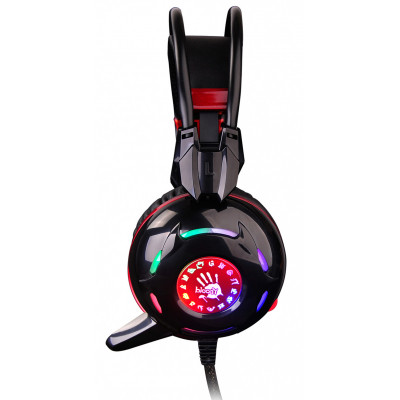 Наушники с микрофоном A4Tech Bloody G300 черный/красный 2.2м мониторные оголовье (G300 BLACK+RED)