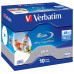 Диск BD-R Verbatim 25Gb 6x Jewel case (10шт) Printable Scratch proof (43713)