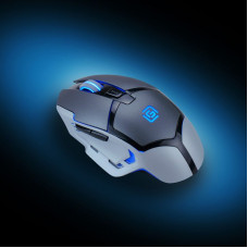 Мышь Оклик 915G HELLWISH V2 черный/серый оптическая (2400dpi) USB (6but)