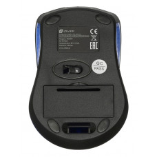 Мышь Оклик 485MW черный/синий оптическая (1000dpi) беспроводная USB для ноутбука (3but)