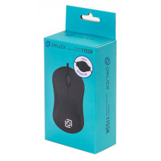 Мышь Оклик 115SR черный оптическая (1000dpi) USB для ноутбука (3but)