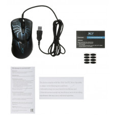 Мышь A4Tech Oscar Editor XL-747H рисунок/голубой лазерная (3600dpi) USB (6but)