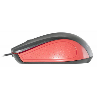 Мышь Оклик 225M черный/красный оптическая (1000dpi) USB (3but)