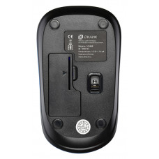 Мышь Оклик 525MW черный/синий оптическая (1000dpi) беспроводная USB для ноутбука (3but)