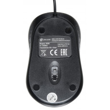 Мышь Оклик 385M черный/красный оптическая (1000dpi) USB для ноутбука (3but)