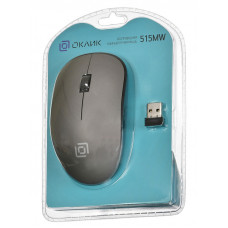 Мышь Оклик 515MW черный/серый оптическая (1000dpi) беспроводная USB для ноутбука (3but)