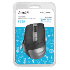 Мышь A4Tech Fstyler FB35 серый оптическая (2000dpi) беспроводная BT/Radio USB (6but)