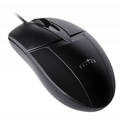Мышь Оклик 145M черный оптическая (1000dpi) USB (3but)