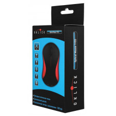 Мышь Оклик 115S черный/красный оптическая (1000dpi) USB для ноутбука (3but)