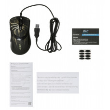 Мышь A4Tech Oscar Editor XL-747H коричневый/рисунок лазерная (3600dpi) USB2.0 (6but)