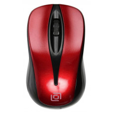Мышь Оклик 675MW черный/красный оптическая (800dpi) беспроводная USB для ноутбука (3but)