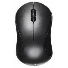 Мышь Оклик 605SW черный оптическая (1200dpi) беспроводная USB для ноутбука (3but)