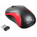 Мышь Оклик 605SW черный/красный оптическая (1200dpi) беспроводная USB для ноутбука (3but)