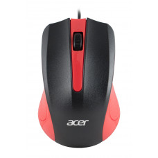Мышь Acer OMW012 черный/красный оптическая (1200dpi) USB (3but)