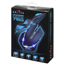 Мышь Оклик 715G черный/серебристый оптическая (3200dpi) USB (6but)