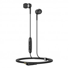 Наушники Sennheiser/ стерео внутриканальные 17-20000Гц микрофон, 1-кнопочный ПДУ, 1,2м симметричный, 3.5мм  угловой, 119дБ, 3 ушных адаптера, 508896