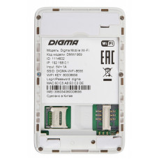 Модем 3G/4G Digma Mobile Wifi DMW1969 USB Wi-Fi Firewall +Router внешний белый